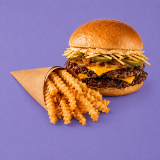 Cezayir Soslu Smash Burger & Patates Kızartması görseli