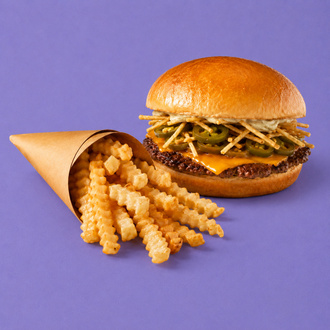 Single Jalapeno Smash Burger & Patates Kızartması görseli