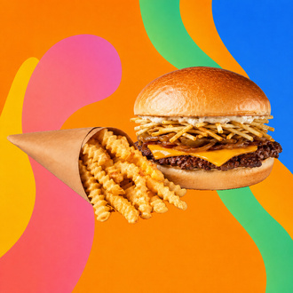 Single Trüflü Smash Burger & Patates Kızartması görseli