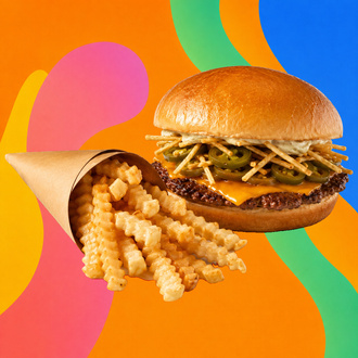 Single Jalapeno Smash Burger & Patates Kızartması görseli