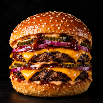 Double Barbekü Burger görseli