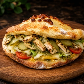 Tavuklu Pizzawich görseli