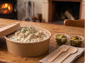 Pilav Üstü Kremalı Kekik Soslu Tavuk görseli