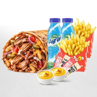 Chicken Döner Burrito Xl (1Kg) Menü (2 Kişilik) görseli