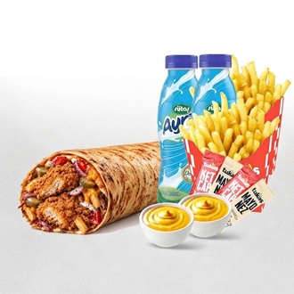 Chicken Tenders Burrito Xl (1Kg) Menü (2 Kişilik) görseli