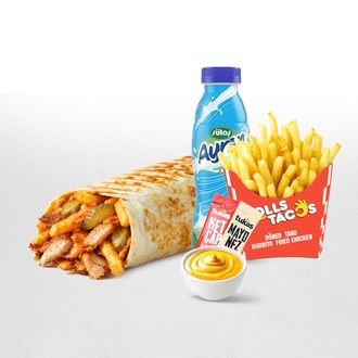 Medium Chicken Döner Roll Menü (75 Gr) görseli