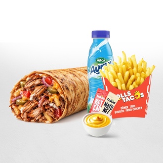 Chicken Döner Burrito M (500 Gr) Menü (Tek Kişilik) görseli