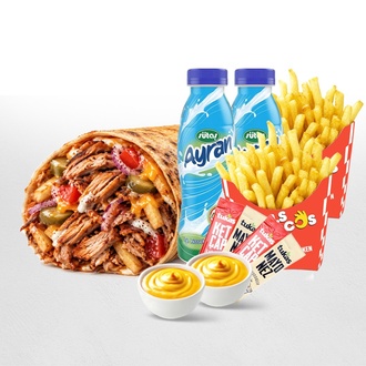 Chicken Döner Burrito L (750 Gr) Menü (2 Kişilik) görseli