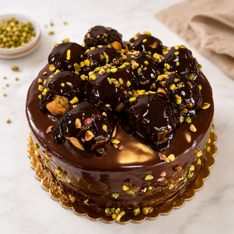 Profiterollü Yaş Pasta (6-8) Kişilik görseli
