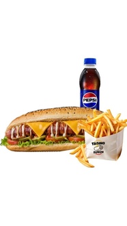 Cheddarlı Hot Dog Sandviç Menü görseli