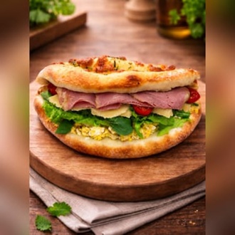 Füme Kontrafileli Yumurtalı Pizzawich görseli