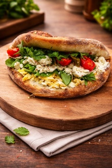 Tulum Peynirli Yumurtalı Pizzawich görseli