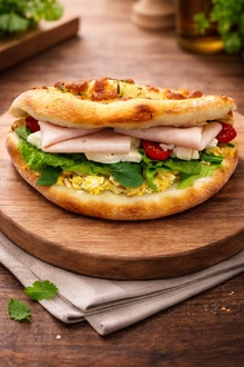 Hindi Fümeli Eski Kaşarlı Yumurtalı Pizzawich görseli