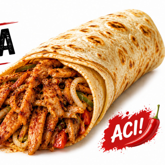 Acılı Mega Tavuk Döner Dürüm görseli