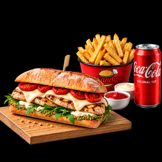 Izgara Tavuk & Pesto Sandviç Menü görseli