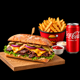 Cheesy Döner Ciabatta Sandviç Menü görseli
