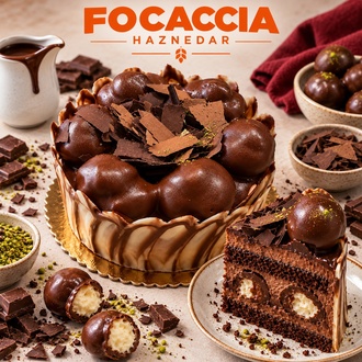 Profiterollü Çikolatalı Pasta görseli