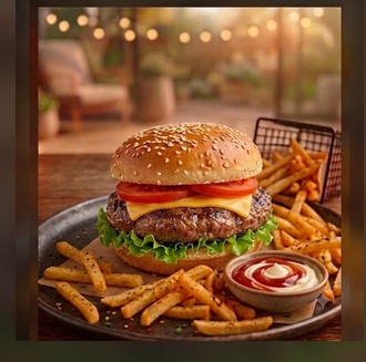 Et Hamburger Patates görseli