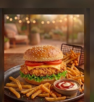 Tavuk Burger Menü görseli
