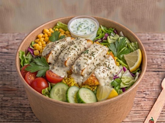 Kremalı Kekik Soslu Tavuklu Bowl görseli