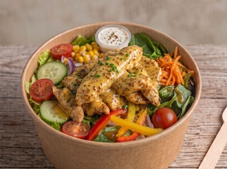Ballı Hardal Soslu Tavuklu Salata görseli