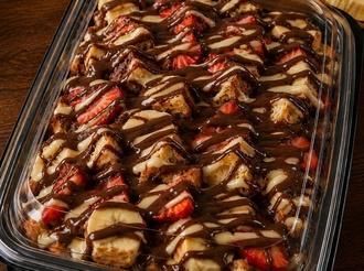 Çilekli Muzlu Kruvasan Waffle görseli