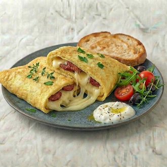 Sucuklu Kaşarlı Omlet görseli