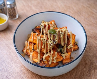 Fırınlanmış Tatlı Patates (Vegan) görseli