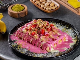 Frambuaz Çikolata Waffle görseli