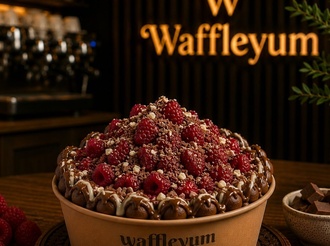 Frambuazlı Waffle (Tek Kişilik) görseli