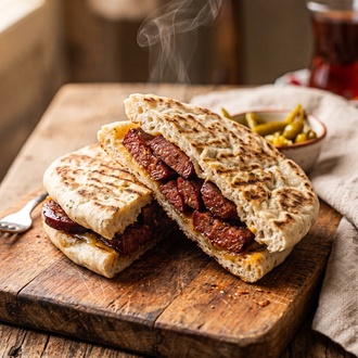 Sucuklu Bazlama Tost görseli