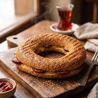 Kaşarlı Sucuklu Simit Tost görseli