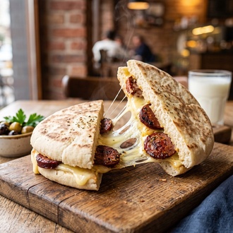 Kaşarlı Sucuklu Bazlama Tost görseli