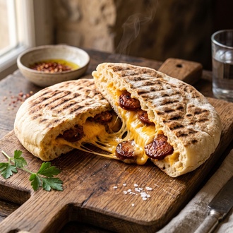 Cheddar Sucuklu Bazlama Tost görseli