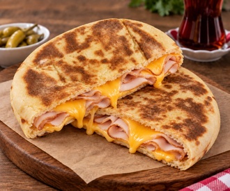 Hindi Fümeli Cheddarlı Bazlama Tost görseli