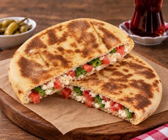 Domatesli Biberli Bazlama Tost görseli
