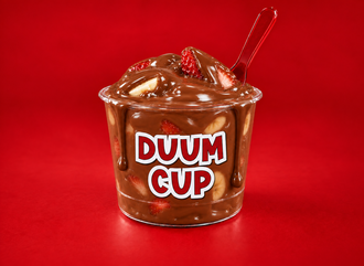 Duum Cup Fondü (Belçika Çikolata + Çilek + Muz) görseli