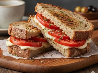 Domatesli Kekikli Tost görseli