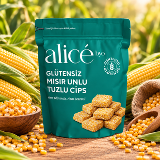 Alicebyo Glutensiz Mısır Unlu Tuzlu Cips 65 Gr görseli
