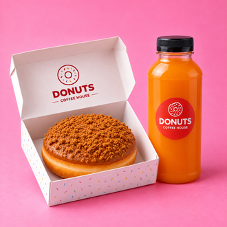 Donut & Taze Sıkılmış Meyve Suyu görseli