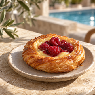 Frambuaz Kremalı Çörek (80 Gr) görseli