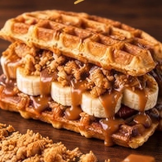 Karel Karamel Waffle Sandviç görseli