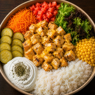 Cheddar Soslu Tavuklu Bowl görseli