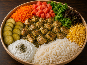 Pesto Soslu Tavuklu Bowl görseli