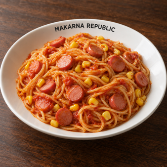 Sosisli Mısırlı Spagetti görseli