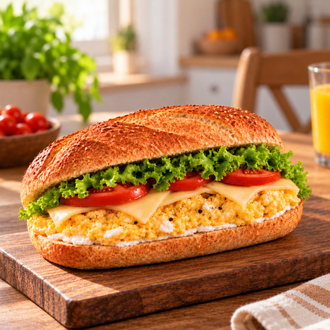 Çırpılmış Yumurtalı & Kaşarlı Sandviç görseli