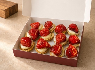 Çilekli Tartolet (12 Adet) (400 Gr.) görseli