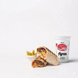 Köz Patlıcan & Sriracha Soslu Et Döner Dürüm & İçecek görseli