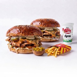 Süper İkili Tavuk Döner Burger Menü görseli