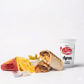 Köz Patlıcan & Sriracha Soslu Et Döner Dürüm Patates Kızartmalı Menü görseli